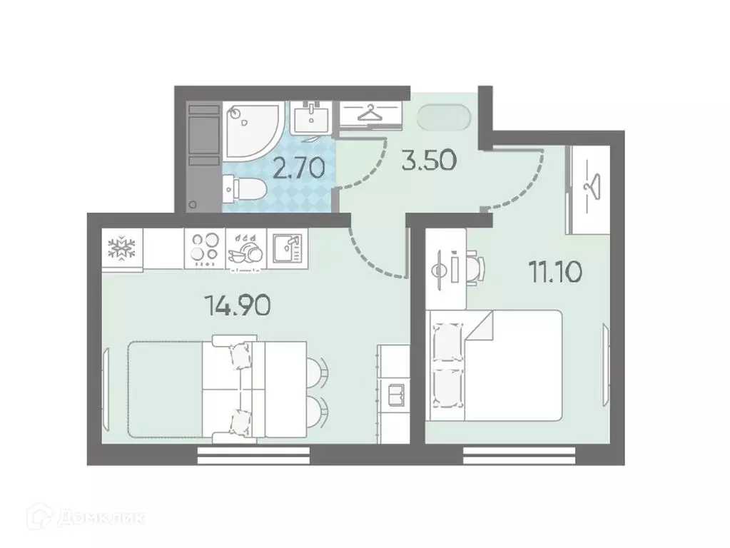 Продаётся 1-к квартира, 31.2 м - Фото 0