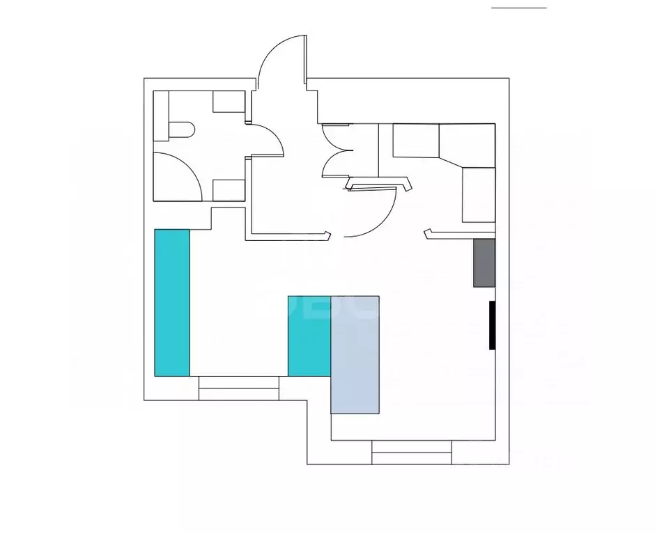 Студия Санкт-Петербург Петергофское ш., 84к19 (35.0 м) - Фото 1