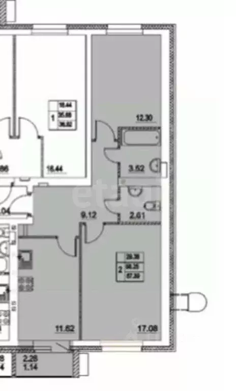 2-к кв. Татарстан, Пестречинский район, Кощаковское с/пос, д. Царево ... - Фото 2