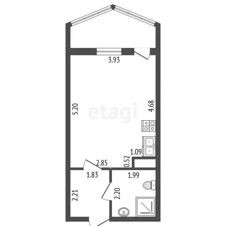 Квартира-студия: Бугры, Нижняя улица, 5к3 (28.3 м) - Фото 0