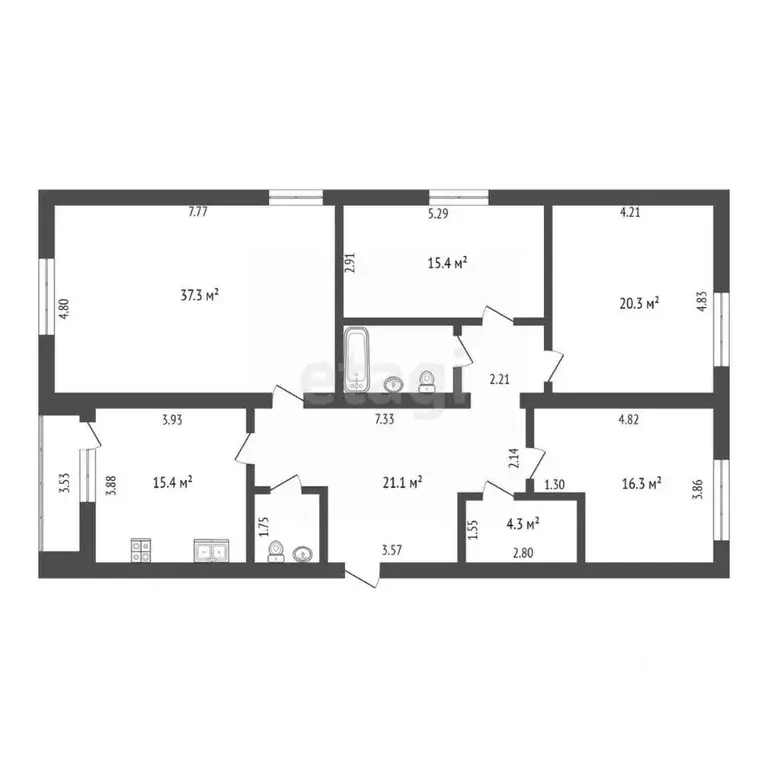 4-к кв. Омская область, Омск ул. 16-я Северная, 150к1 (142.0 м) - Фото 1