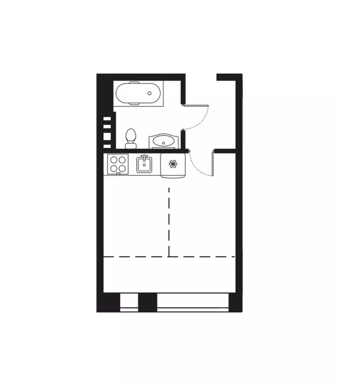 1-к кв. Иркутская область, Иркутск наб. Верхняя, 137 (28.07 м) - Фото 1