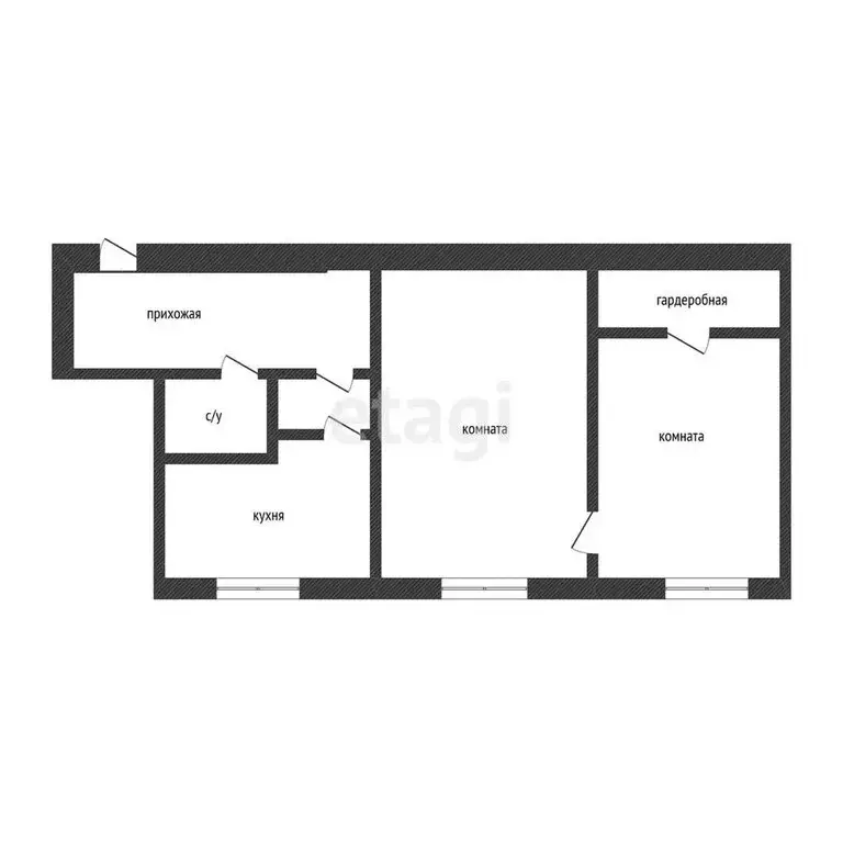 2-комнатная квартира: Курган, улица Гоголя, 125 (45.8 м) - Фото 1