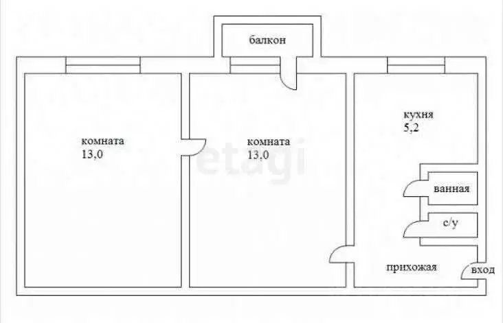 2-к кв. Тульская область, Богородицк Западный мкр, 3 (47.0 м) - Фото 1