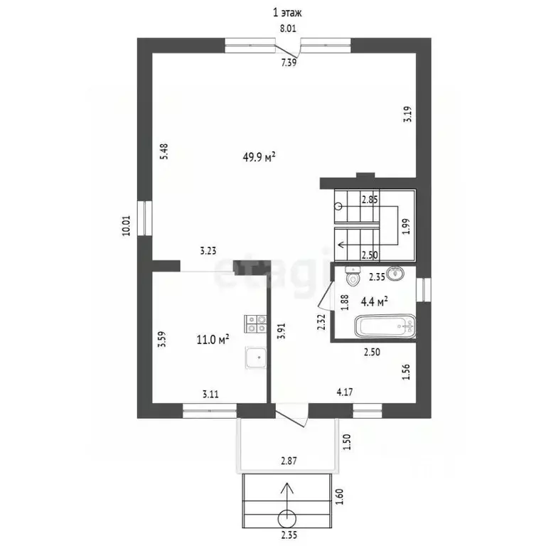Дом в Калининградская область, Калининград ул. Щепкина, 28Б (170 м) - Фото 2