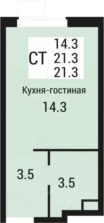 Студия Московская область, Люберцы городской округ, Малаховка пгт Дом ... - Фото 0