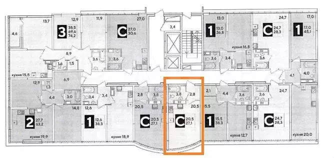 Квартира-студия, 27,1 м, 16/16 эт. - Фото 0