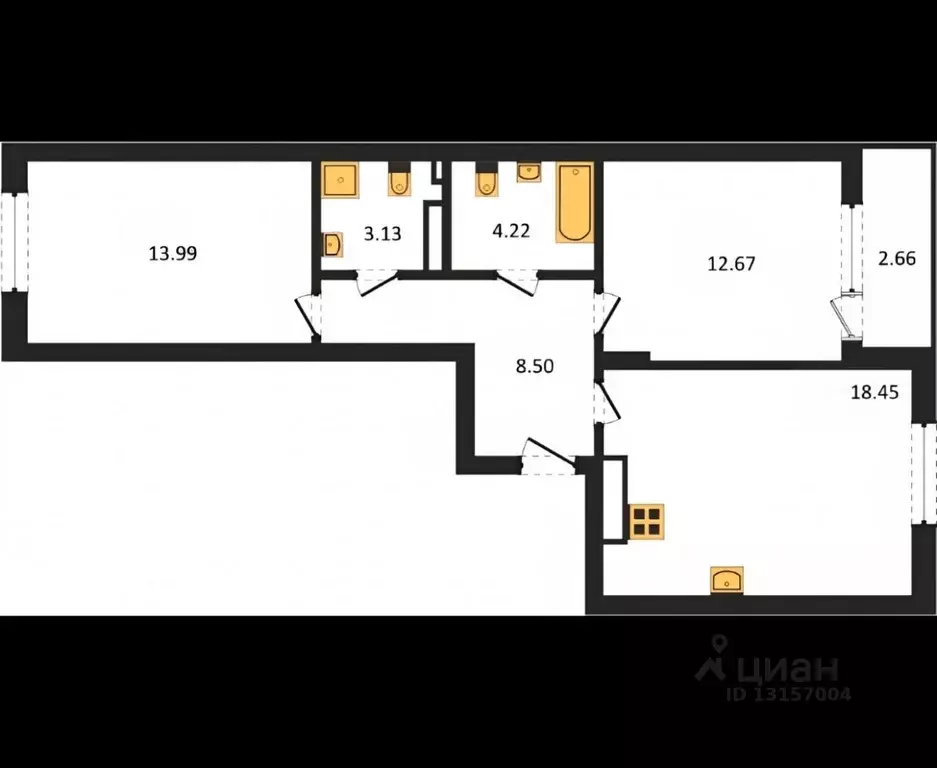2-к кв. Калининградская область, Калининград ул. Старшины Дадаева ... - Фото 2
