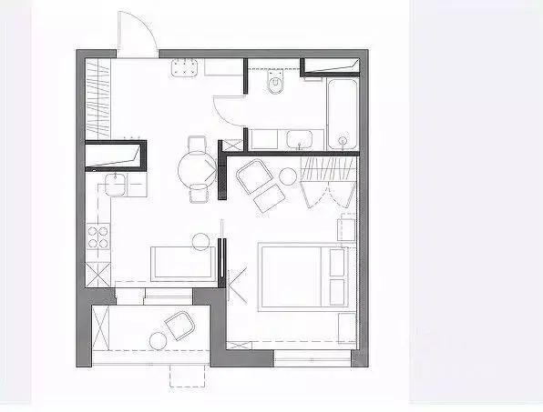 1-к кв. Ульяновская область, Ульяновск просп. Маршала Устинова, 2/30 ... - Фото 2