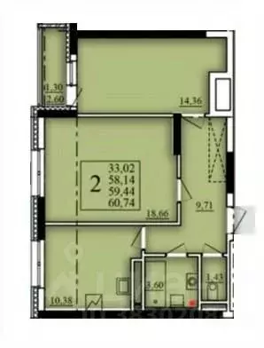 2-к кв. Башкортостан, Уфа Затон-Восточный жилрайон, Паруса жилой ... - Фото 0