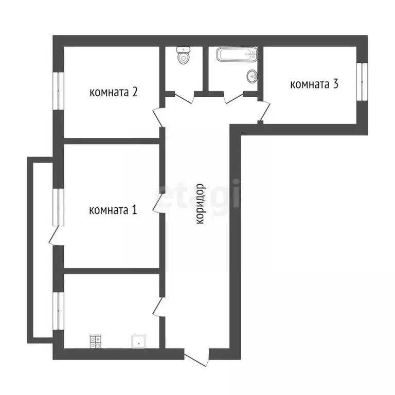 3-к кв. Бурятия, Улан-Удэ Октябрьская ул., 10В (72.0 м) - Фото 1