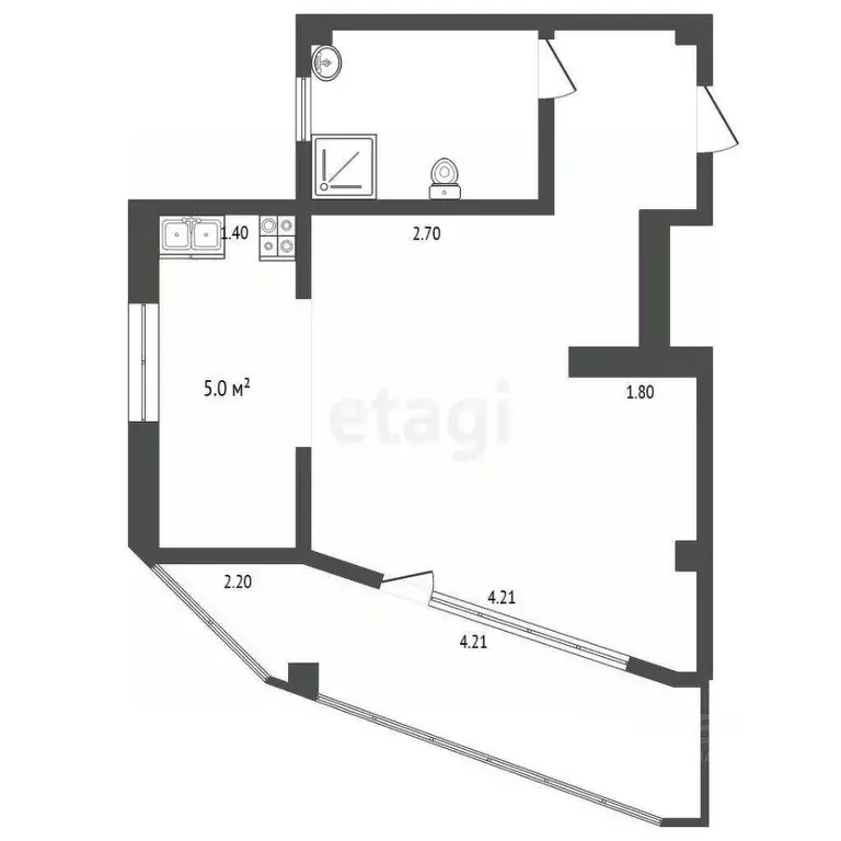 Студия Севастополь с. Орловка, ш. Качинское, 33/1 (49.7 м) - Фото 2