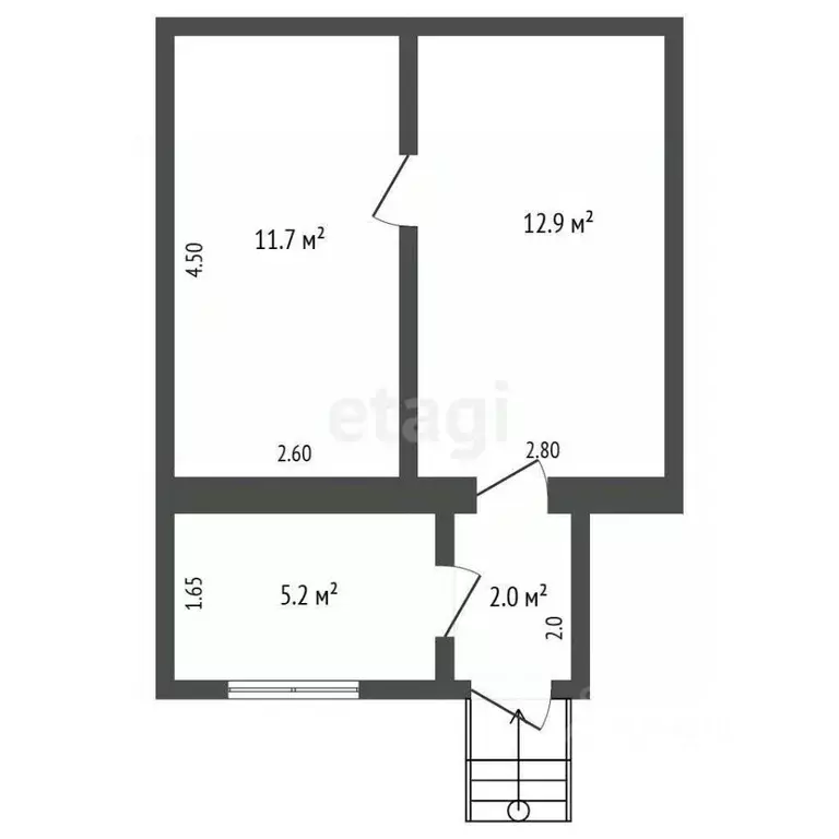 1-к кв. Крым, Симферополь ул. Авиационная (31.8 м) - Фото 0