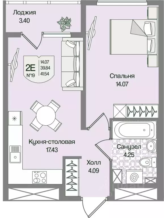 1-к кв. Ленинградская область, Всеволожский район, Бугровское ... - Фото 1