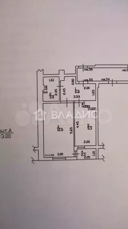 1-к. квартира, 39 м, 3/4 эт. - Фото 0