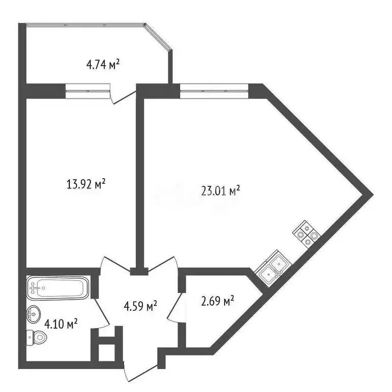 1-комнатная квартира: Дубна, улица Программистов, 11к1 (48.8 м) - Фото 1