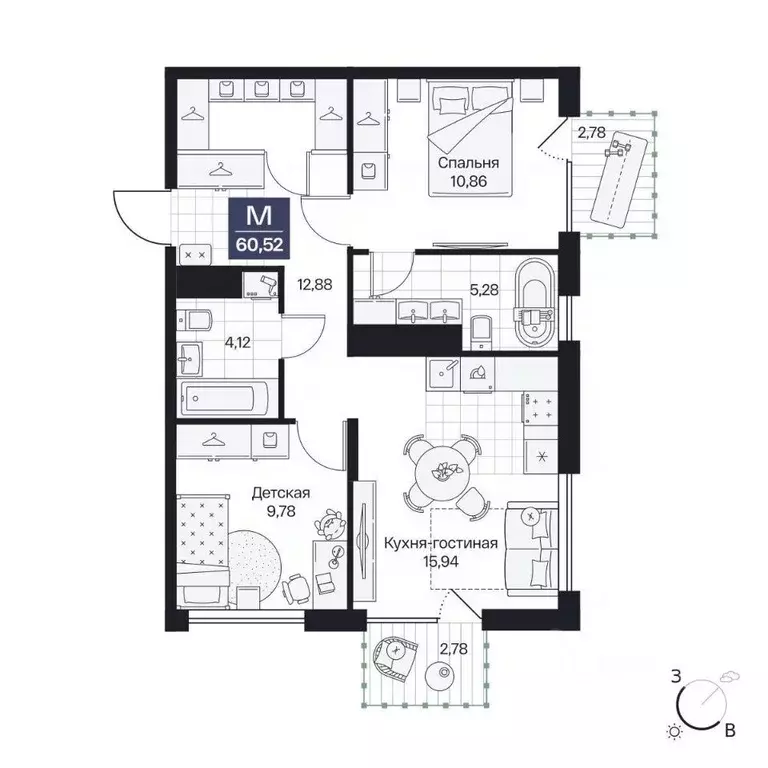 2-к кв. Волгоградская область, Волгоград просп. Имени В.И. Ленина, 59Г ... - Фото 1