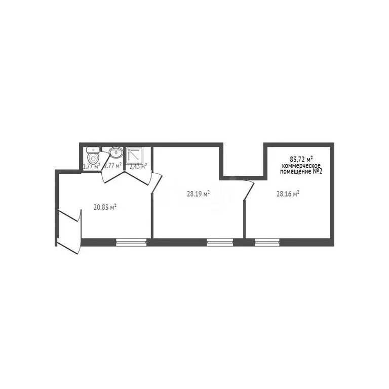 Торговая площадь (83.72 м) - Фото 1