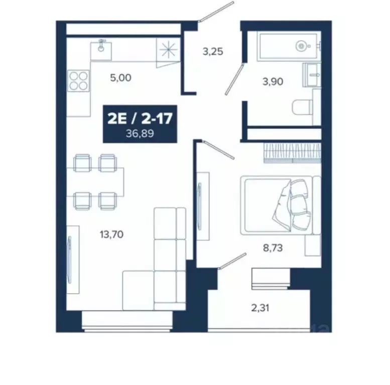 1-к кв. Свердловская область, Екатеринбург ул. Щербакова, 152 (34.58 ... - Фото 1