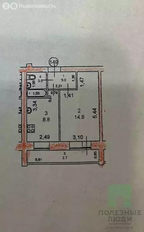 1-комнатная квартира: Йошкар-Ола, улица Куйбышева, 55 (32.3 м) - Фото 1