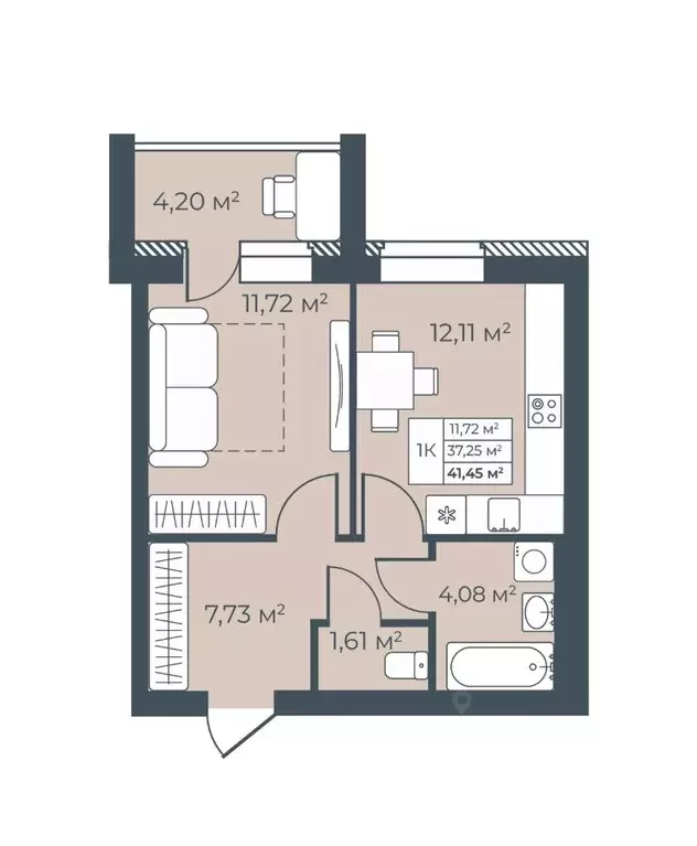 1-к кв. Воронежская область, Бобров  (41.45 м) - Фото 1