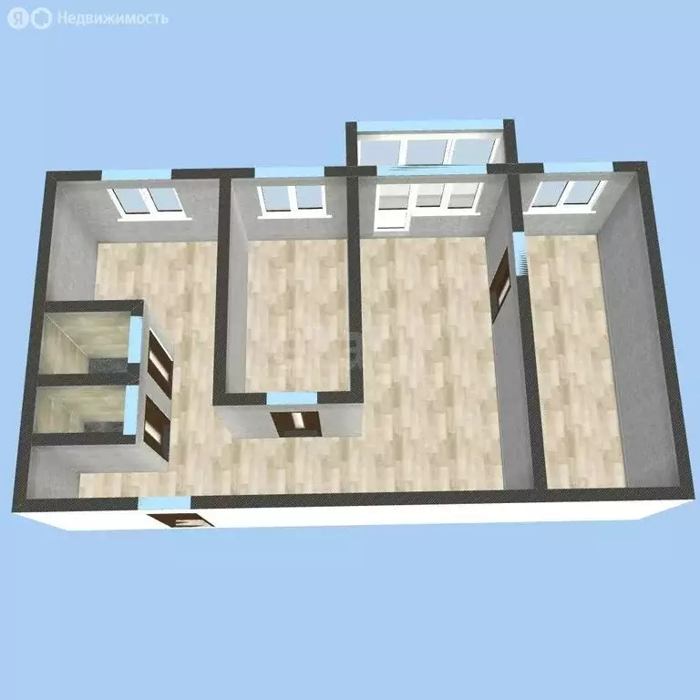 3-комнатная квартира: Арсеньев, Октябрьская улица, 26 (56.1 м) - Фото 2