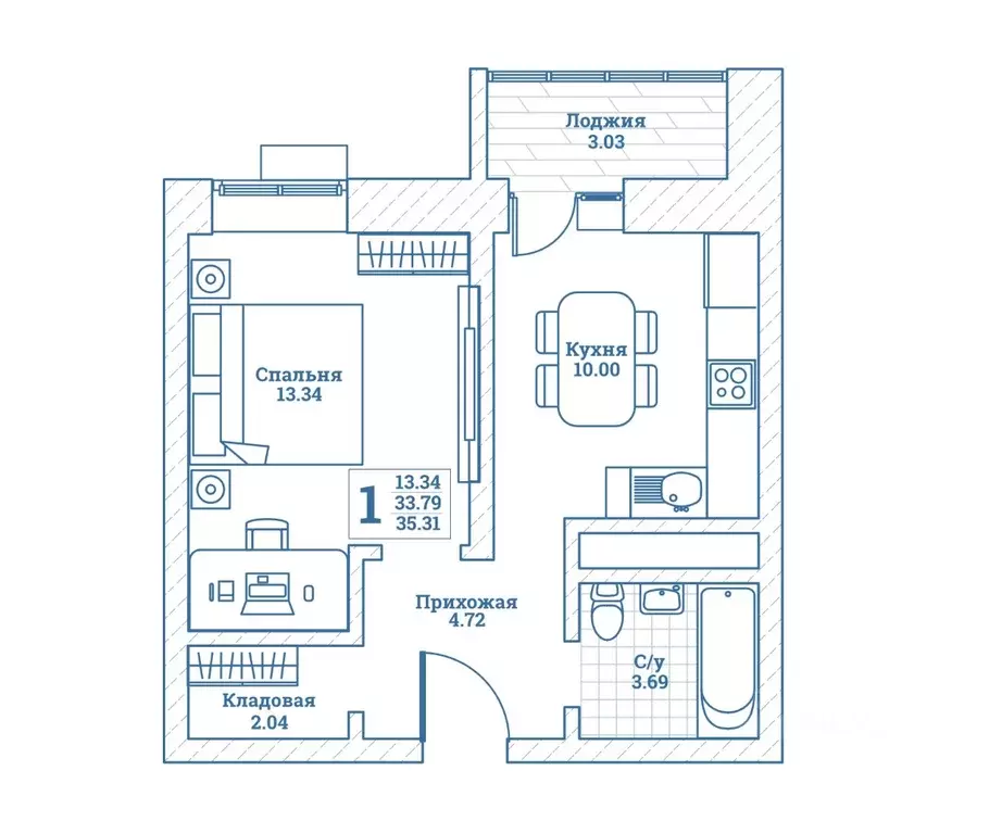 1-к кв. Московская область, Щелково городской округ, Монино пгт ул. ... - Фото 1