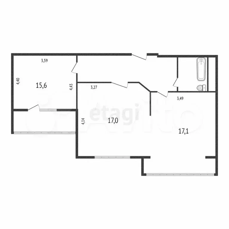 2-к. квартира, 70 м, 11/15 эт. - Фото 0