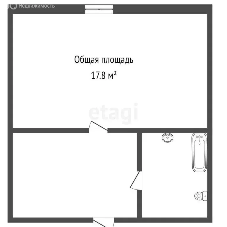 1-комнатная квартира: Междуреченск, Интернациональная улица, 41 (17.8 ... - Фото 0