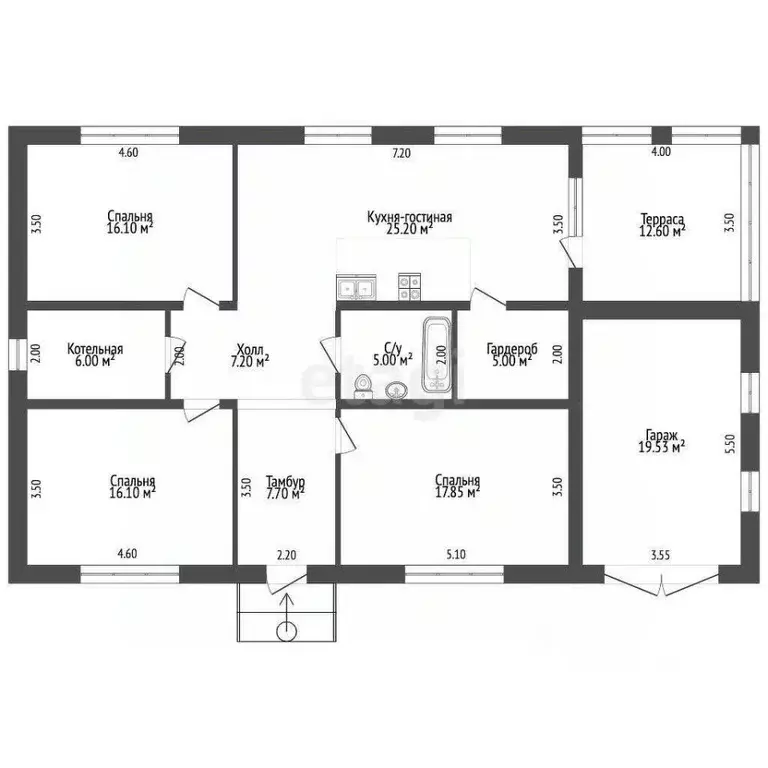 Дом в Мордовия, Саранск Чернобыльская ул., 21А (130 м) - Фото 1