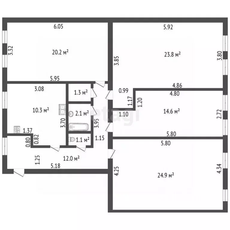 4-к кв. Санкт-Петербург 7-я Советская ул., 18/21 (110.0 м) - Фото 1