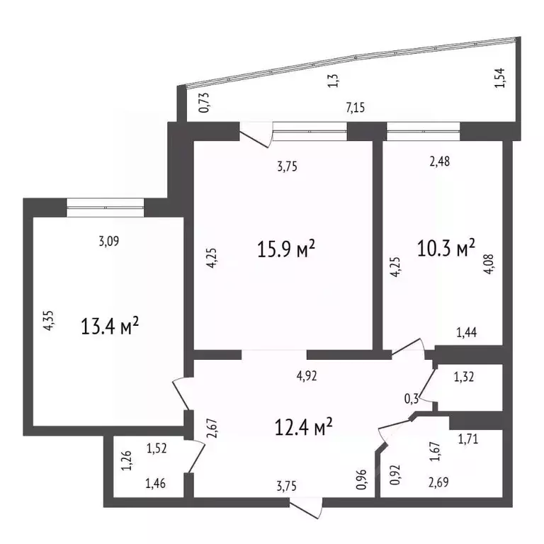 2-к кв. Иркутская область, Иркутск Байкальская ул., 202/12 (58.7 м) - Фото 2
