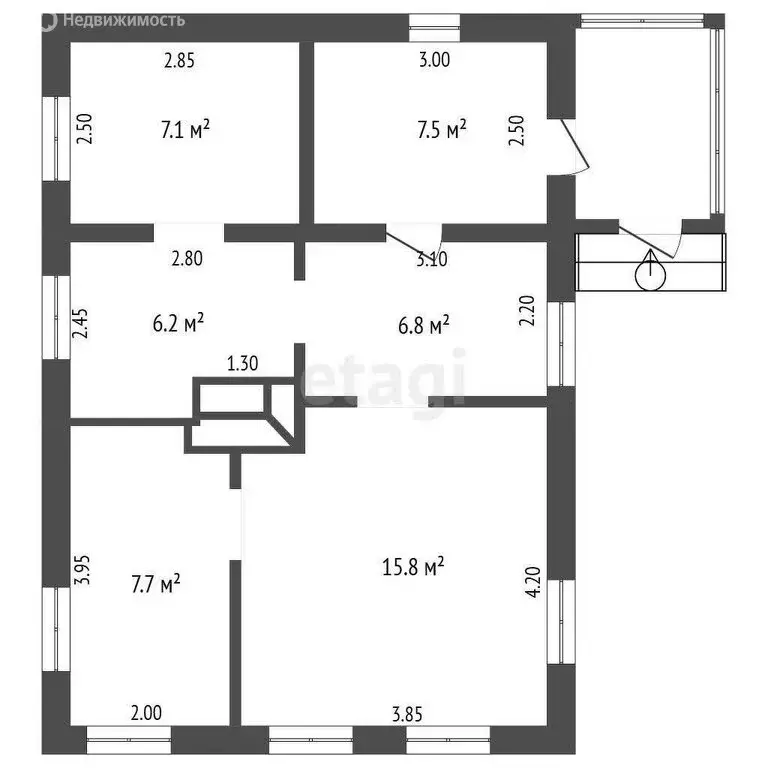 Дом в Новокузнецк, Локомотивная улица (49.1 м) - Фото 1