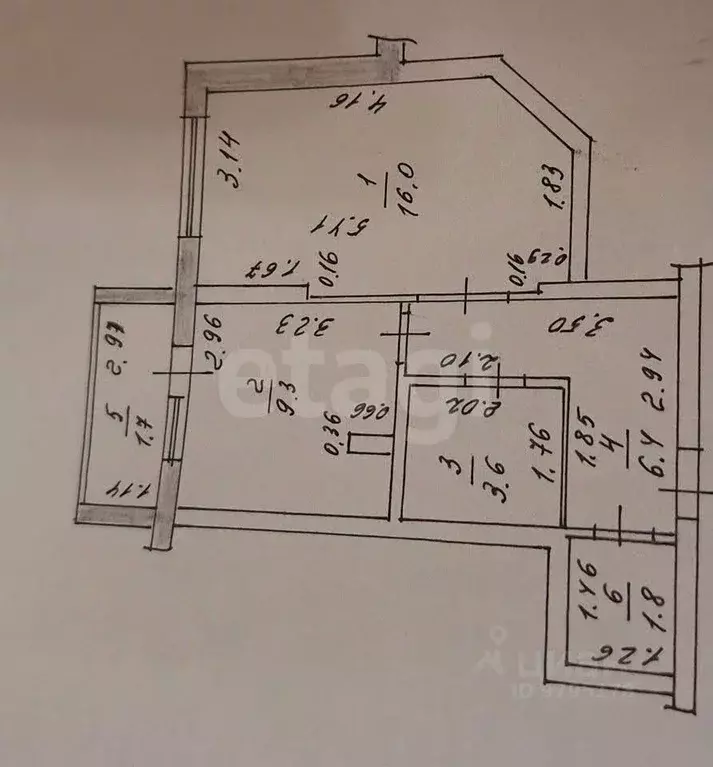 1-к кв. Татарстан, Казань просп. Победы, 186 (37.1 м) - Фото 2