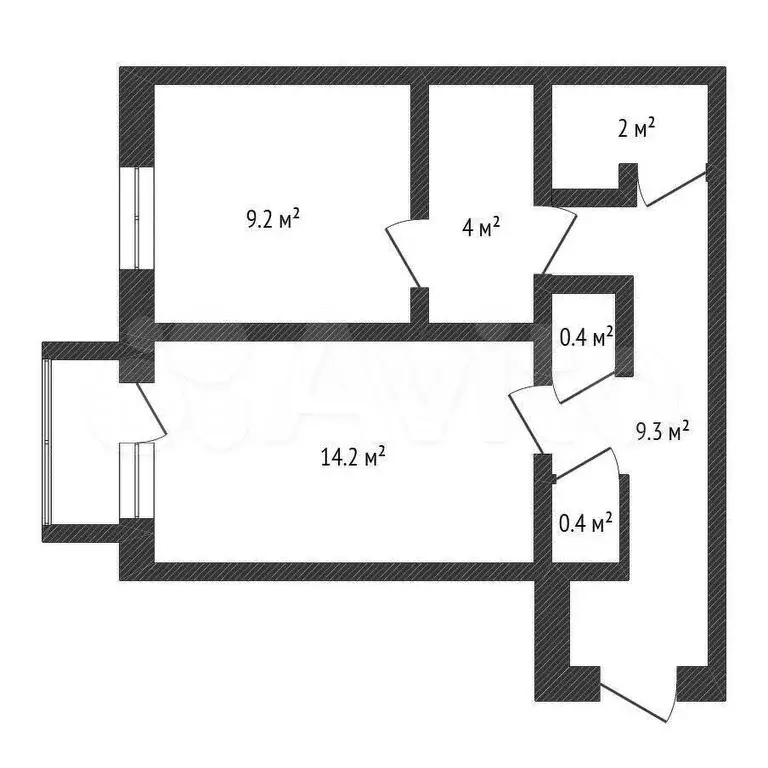 2-к. квартира, 40,6 м, 3/5 эт. - Фото 0