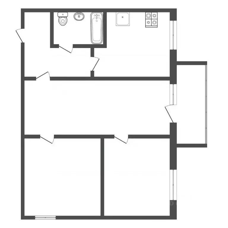 2-к кв. Тульская область, Тула Одоевское ш., 98 (41.5 м) - Фото 2