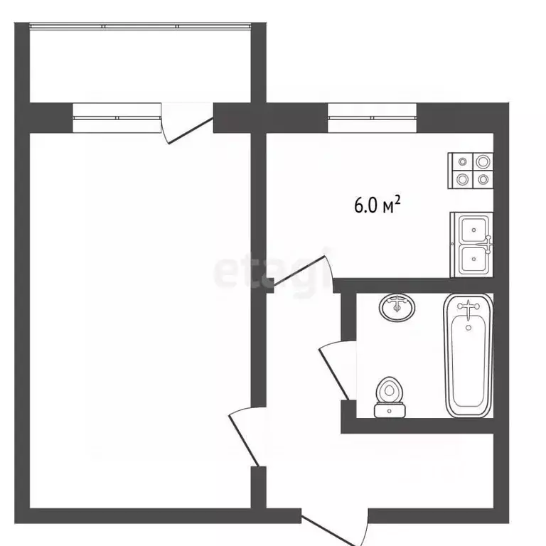 1-к кв. Московская область, Талдомский городской округ, Северный пгт ... - Фото 2