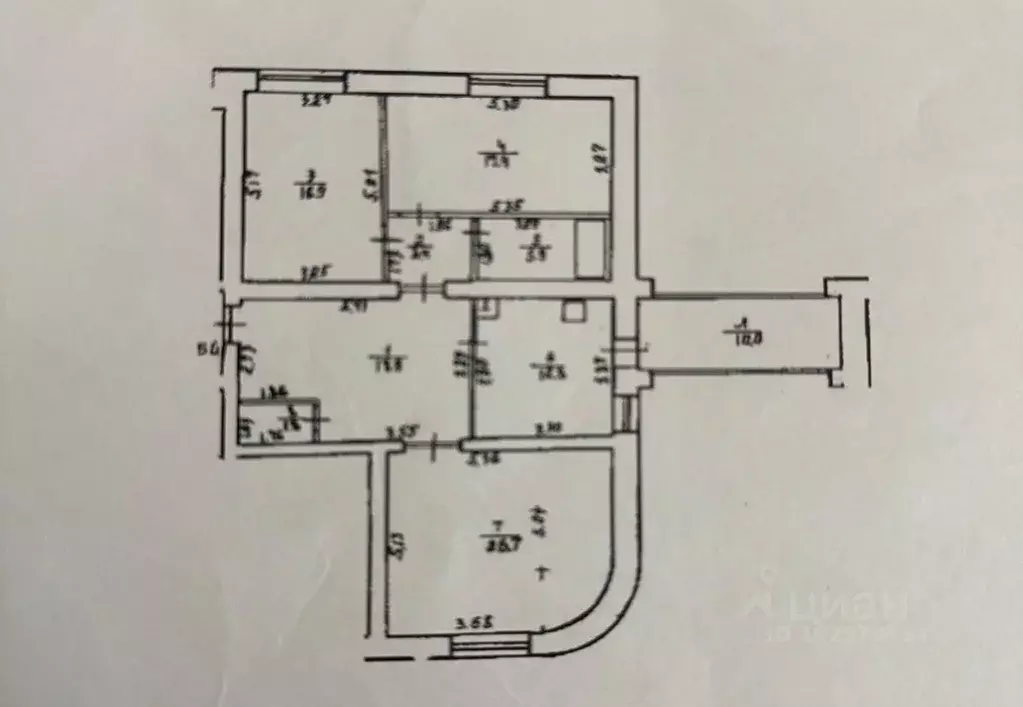 3-к кв. Башкортостан, Уфа ул. Достоевского, 49 (103.8 м) - Фото 2