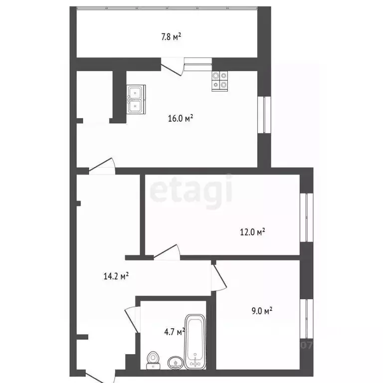 2-к кв. Камчатский край, Петропавловск-Камчатский ул. Савченко, 35к1 ... - Фото 2