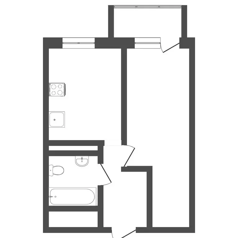 1-комнатная квартира: Тюмень, улица Тимофея Чаркова, 28 (34.8 м) - Фото 1