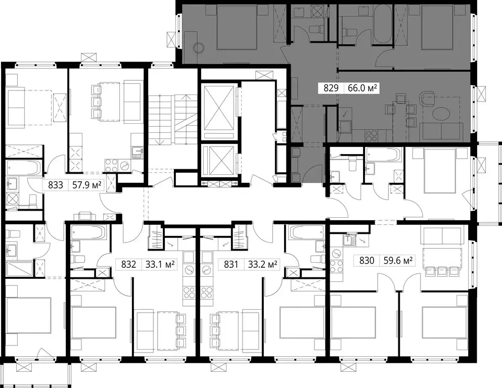 2-комнатная квартира: деревня Сапроново, микрорайон Купелинка, квартал ... - Фото 1