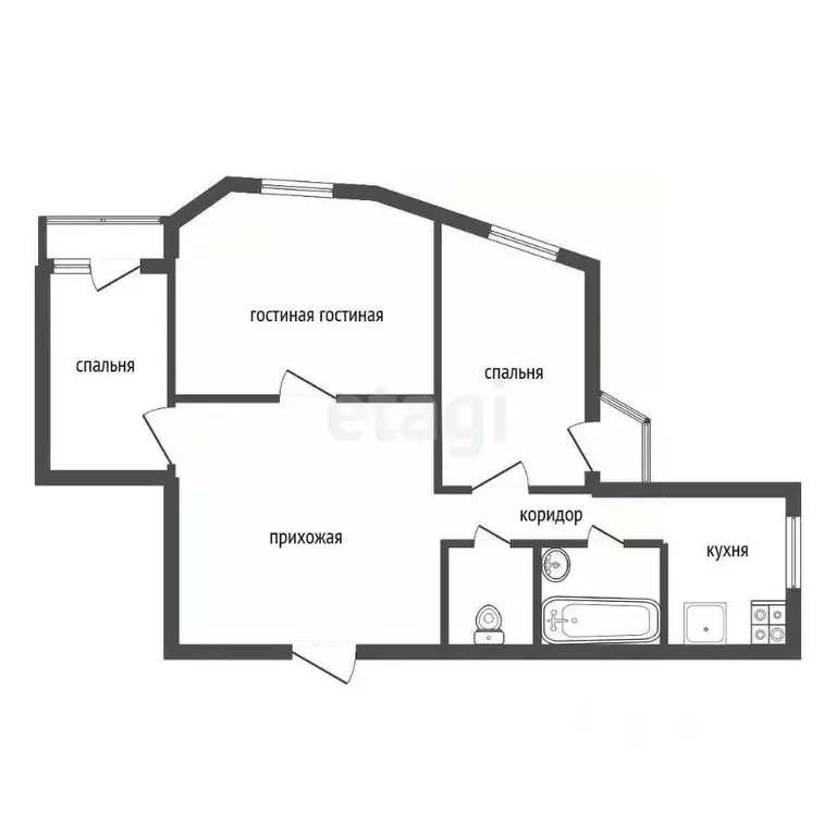 3-к кв. Воронежская область, Воронеж Московский просп., 112 (107.3 м) - Фото 2