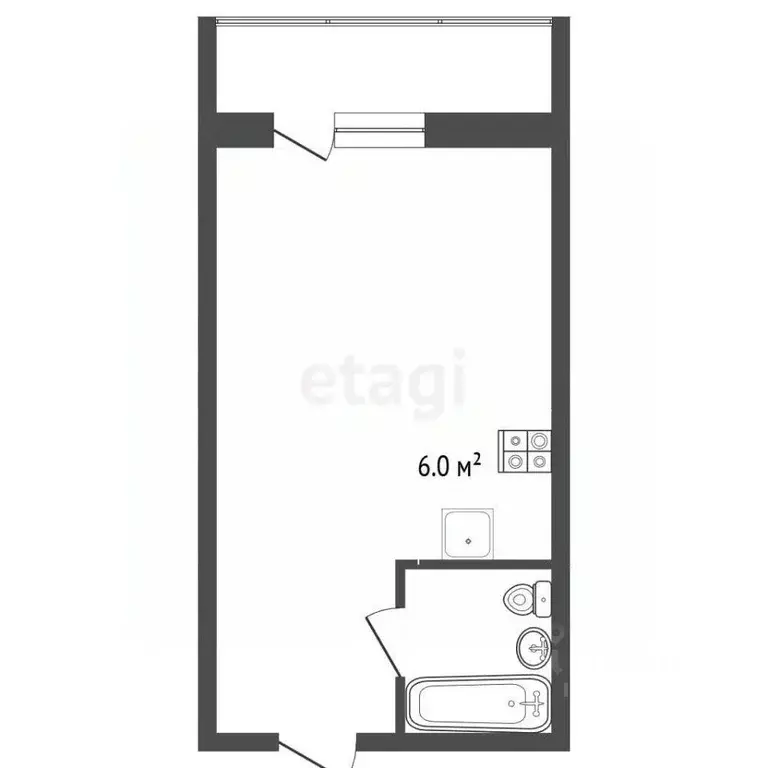 Студия Вологодская область, Вологда ул. Чернышевского, 137 (23.4 м) - Фото 1