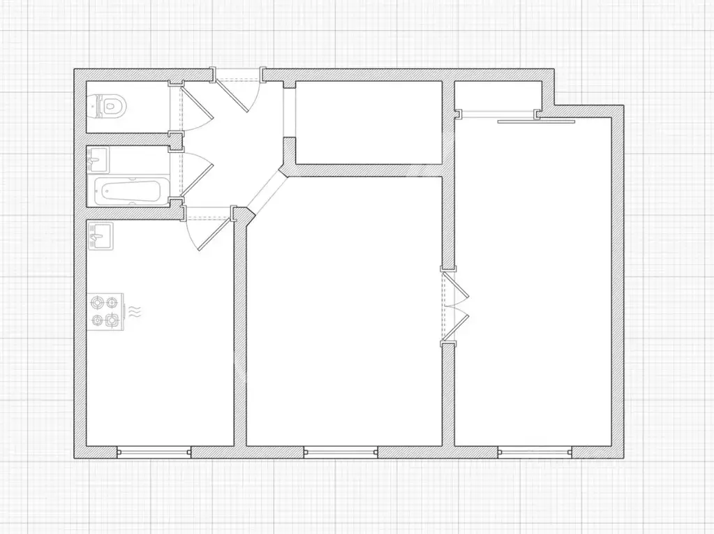 2-к кв. Москва Федеративный просп., 21К1 (46.9 м) - Фото 2