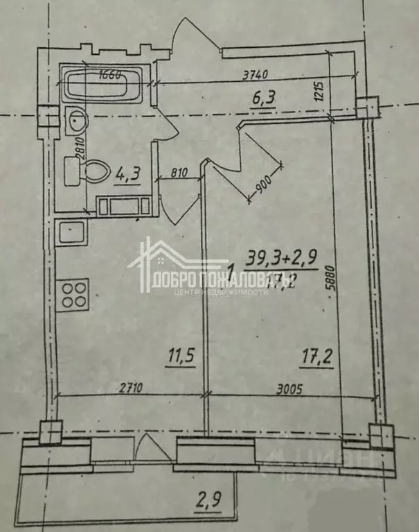 1-к кв. Хакасия, Абакан ул. Крылова, 46 (39.3 м) - Фото 2