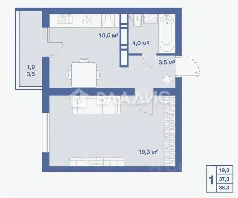 1-к кв. Воронежская область, Рамонский район, с. Ямное ул. Генерала ... - Фото 2