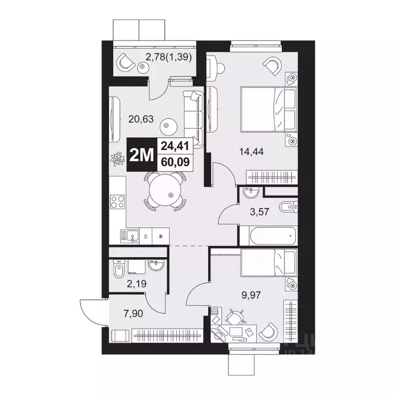 3-к кв. Пензенская область, Пенза Тепличный мкр, Прованс жилой ... - Фото 1