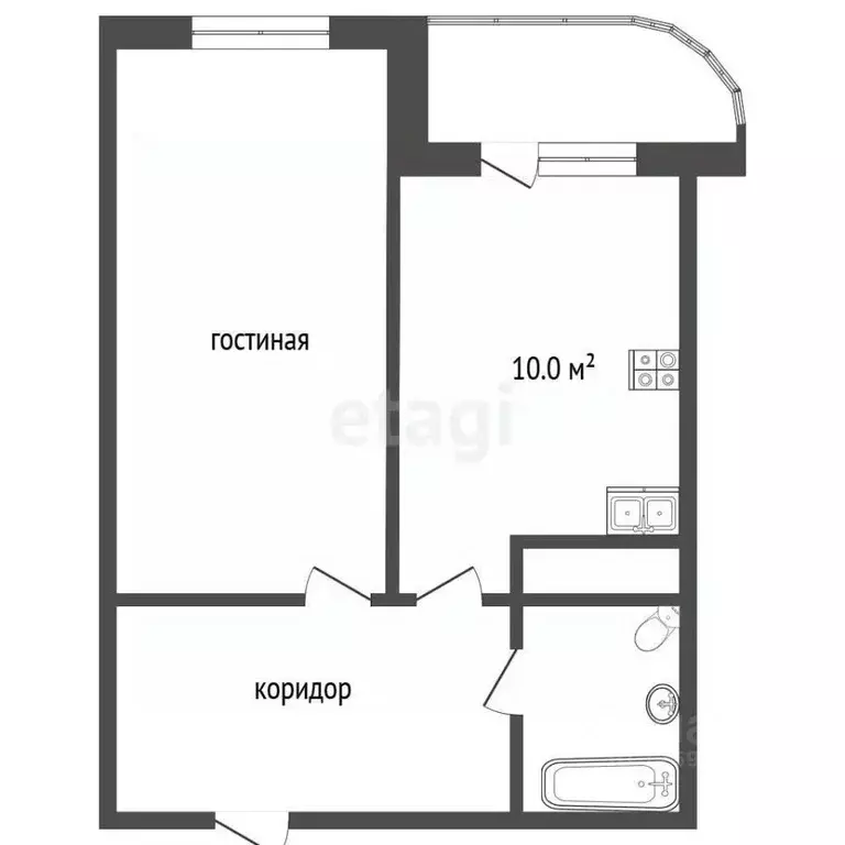1-к кв. Московская область, Химки Подрезково мкр, Центральная ул., 4б ... - Фото 2