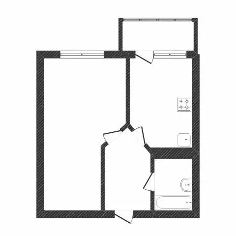 1-комнатная квартира: Воронеж, Краснознамённая улица, 57/1 (43 м) - Фото 0