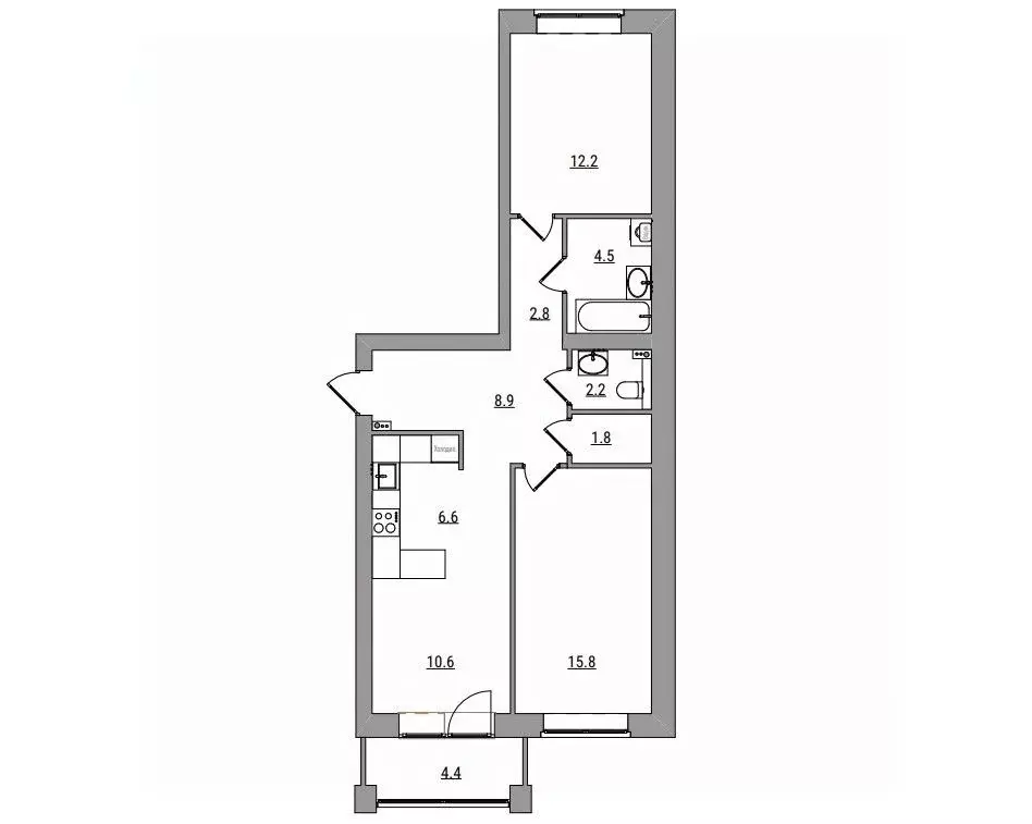 3-к кв. Кировская область, Киров городской округ, пос. Чистые Пруды ... - Фото 2